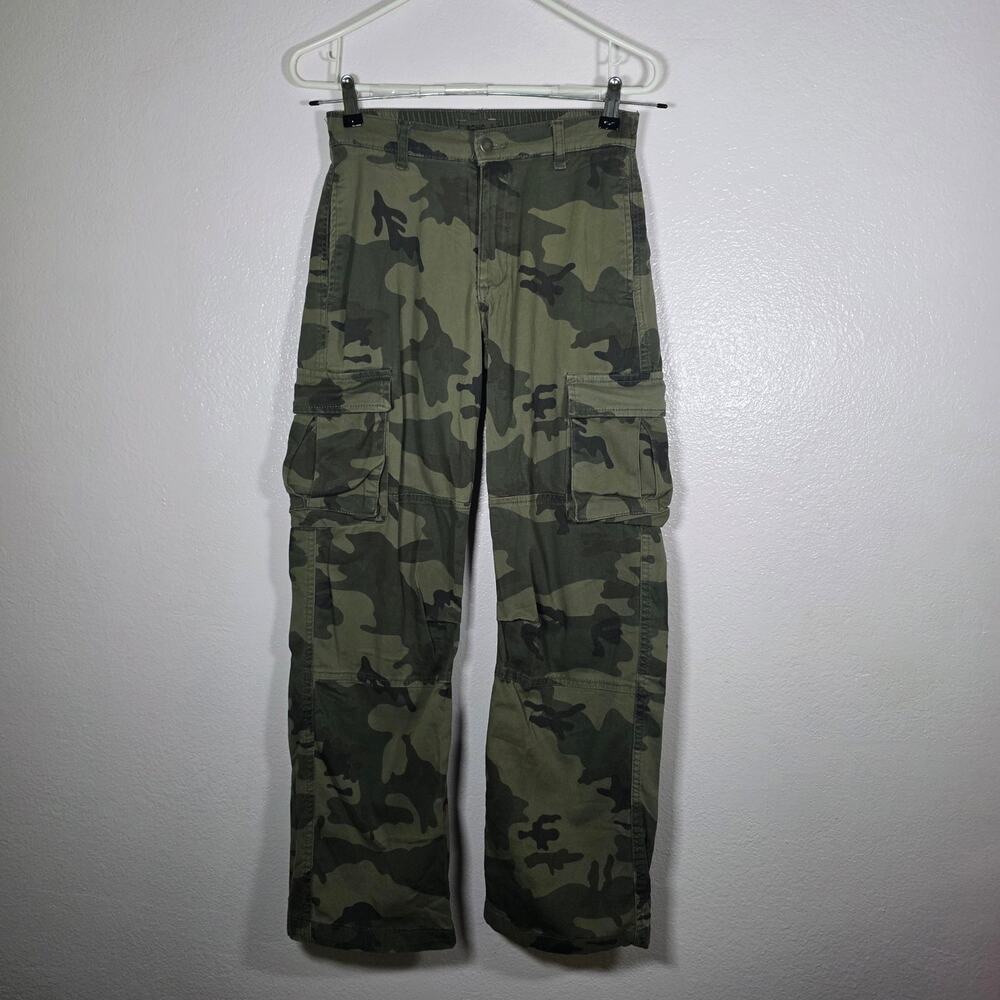 Cisono Camo Cargo Pants Stretch Military Utility Green Women’s XS